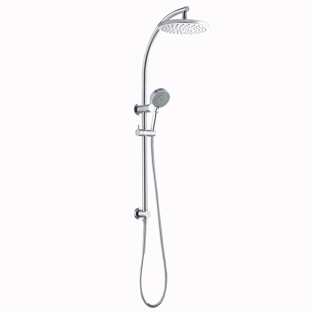 Round Chrome Shower Station without Shower Head and Handheld Shower