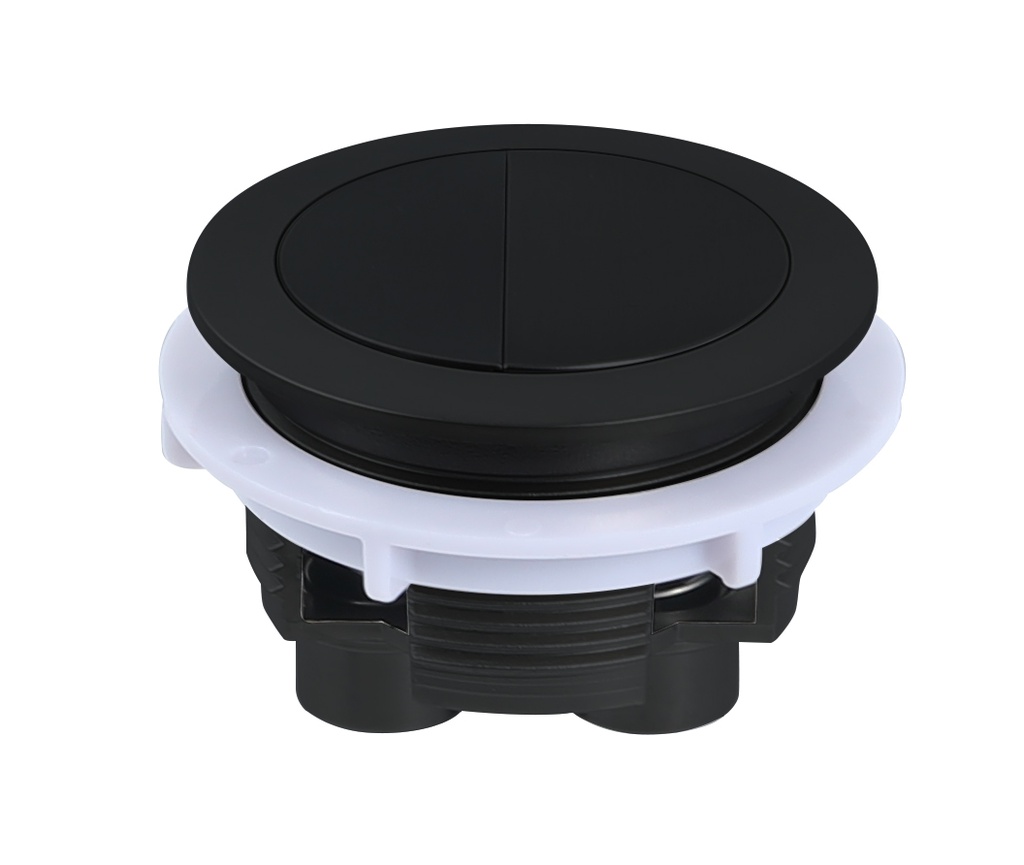 Round Press Button Matte Black