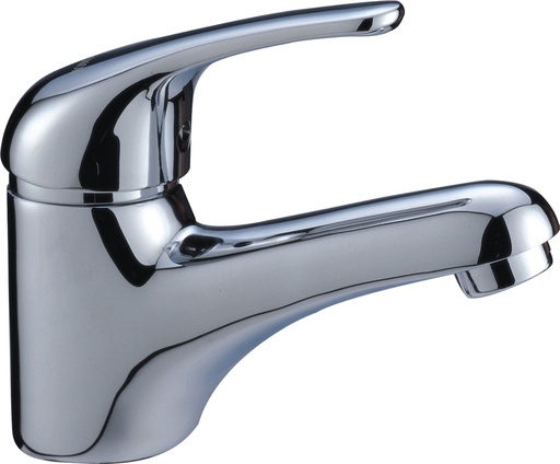Ruby Slim Rectangle Handle Basin Mixer 35mm Chrome Lead Free