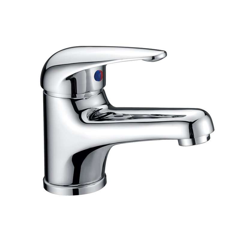 Ruby Slim Rectangle Handle Basin Mixer Lead Free Chrome