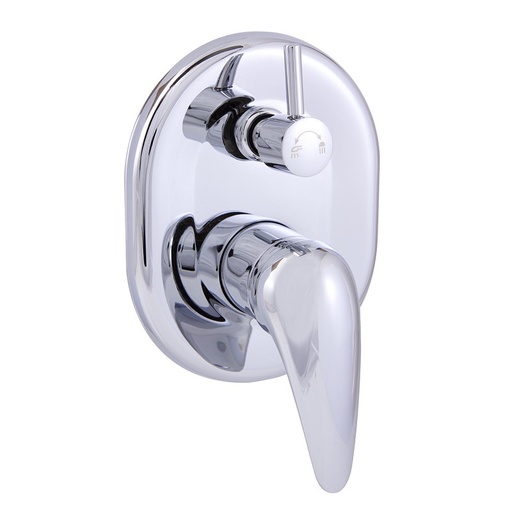 Ruby Wall Mixer with Diverter(Chrome)