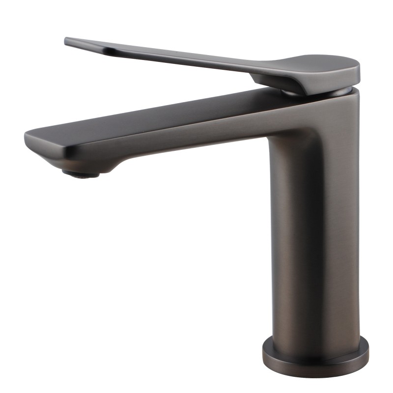 Rushy Brushed Gun Metal Grey Basin Mixer