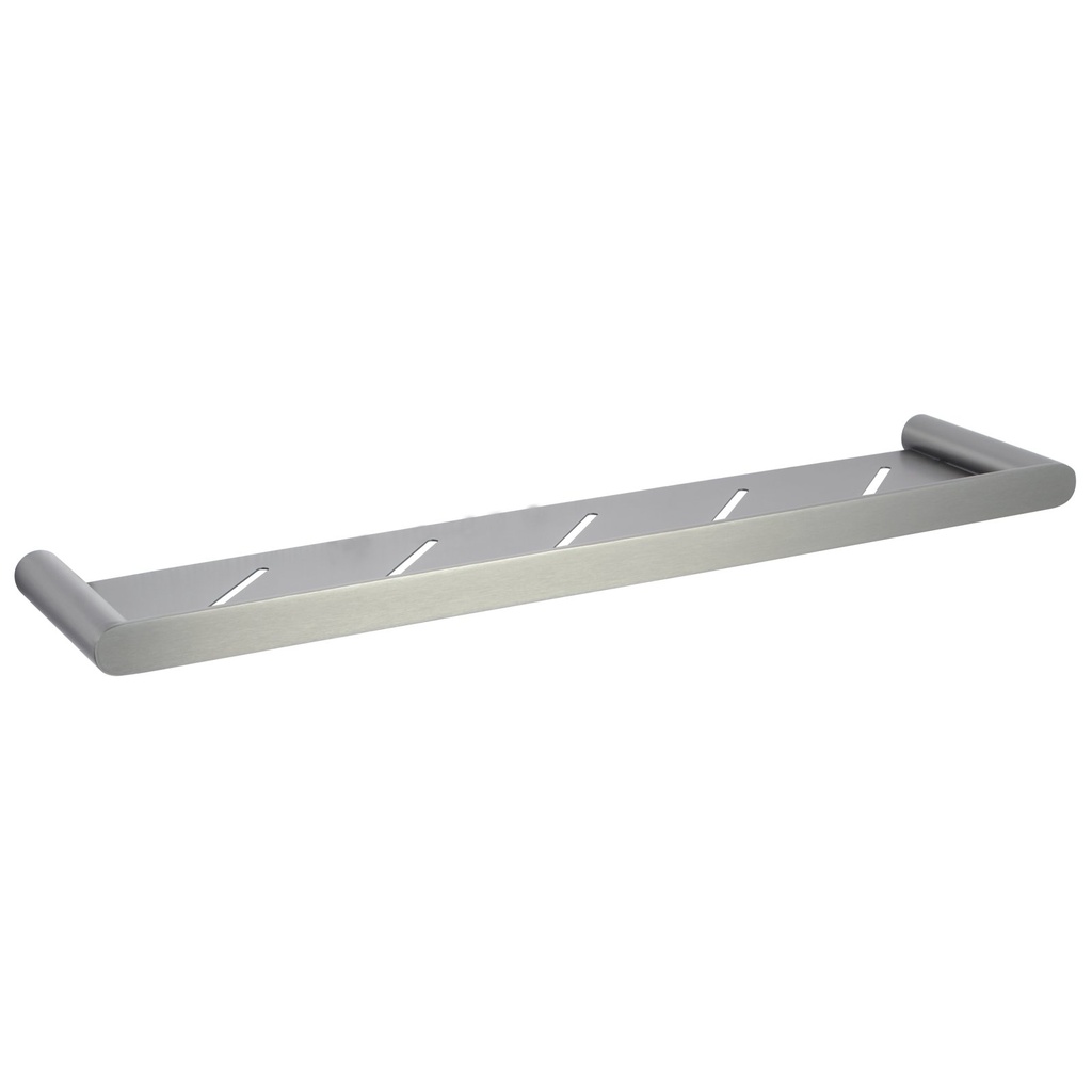Rushy Gun Metal Grey Round Stainless Steel Shelf