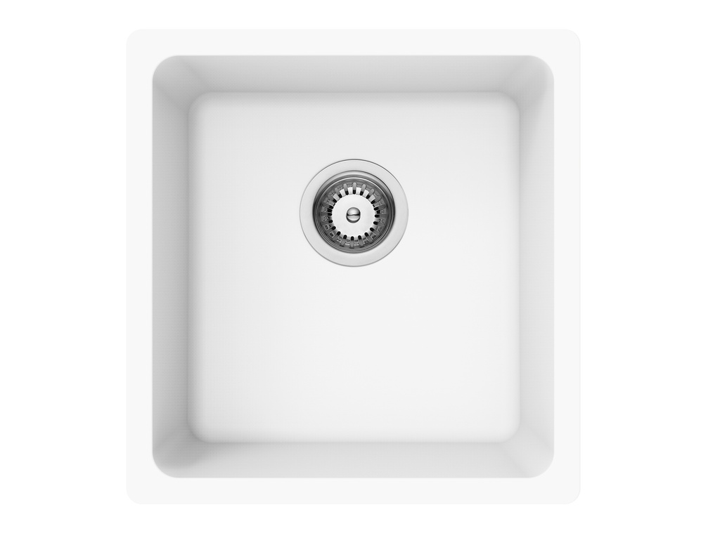 Size:430*450*235mm Bowl:397X380X235mm Artic White Crete Granite Sink Single Bowl