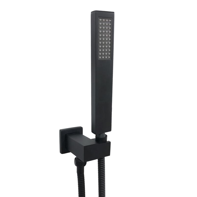 [40259] Square Black Handheld Shower Set