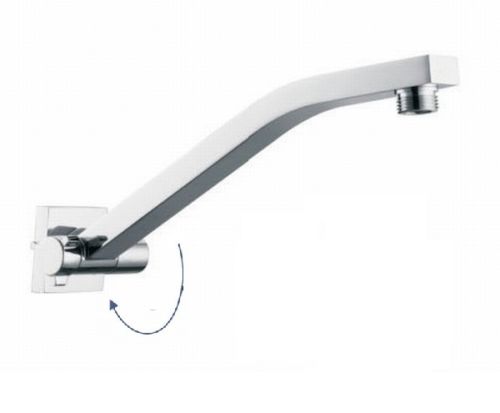 [40333] Square Chrome Swivel Wall Mounted Shower Arm