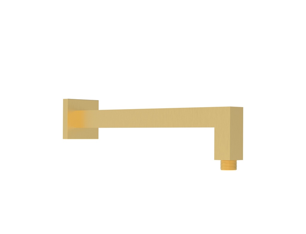 Square Horizontal Shower Arm Brushed Gold