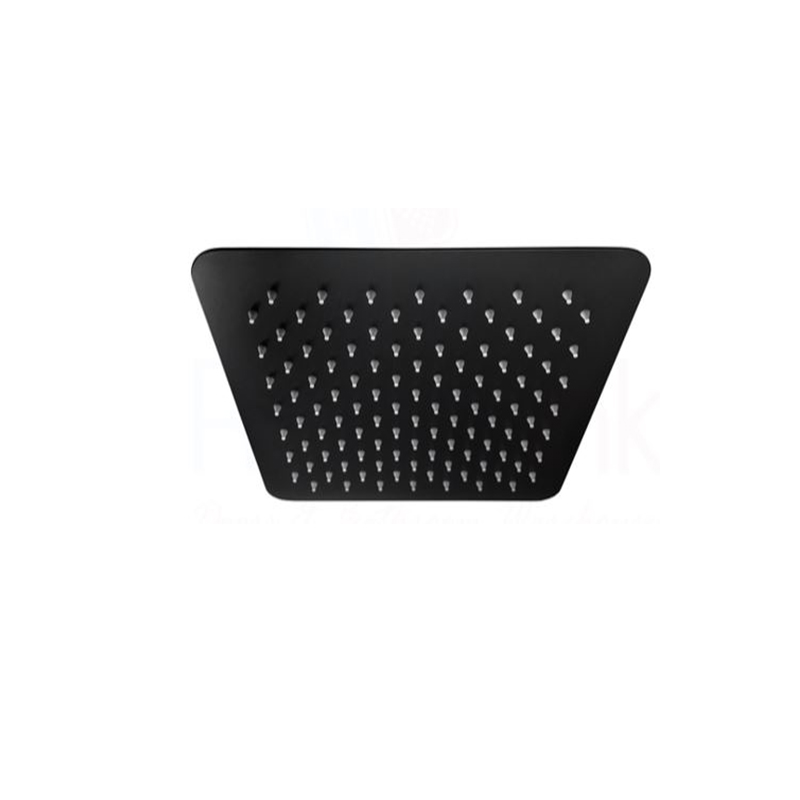 Square Rain Shower Head 250mm Matte Black