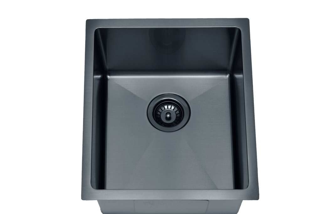 Stainless Steel Undermount Sink (R10 Corner) Matt Black