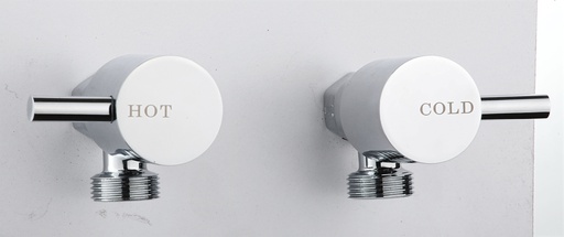 Washing Machine Stops 1/4 Turn Chrome Lead Free